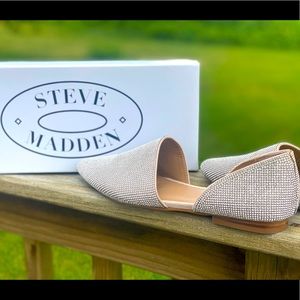 Steve Madden Talent Rhinestone Flats NWT